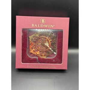 Baldwin Snowflake Ornament 24kt Gold Finished Brass